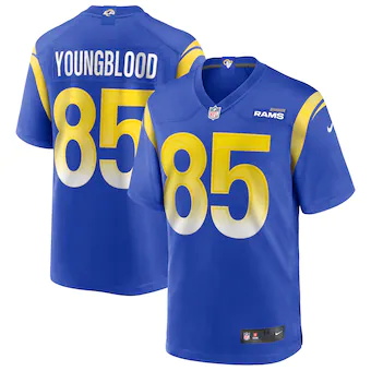 mens nike jack youngblood royal los angeles rams game retir